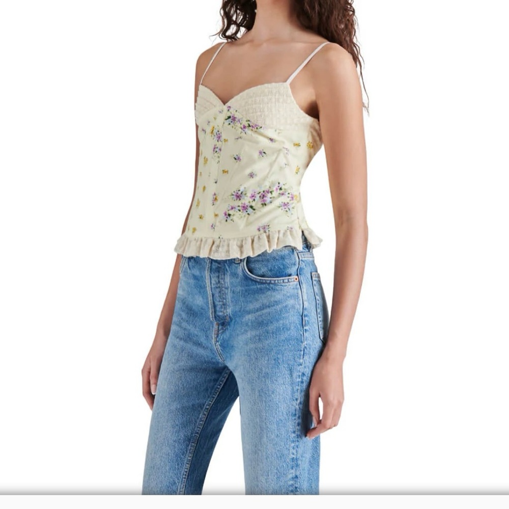 Steve Madden Ivory Floral Blouse